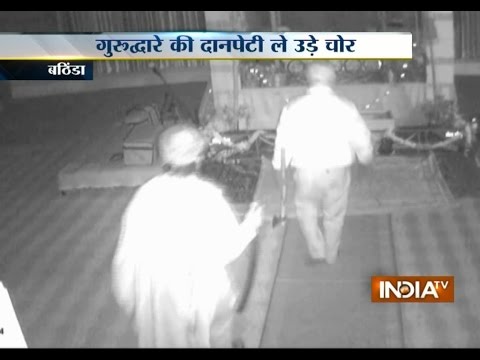 Caught in CCTV: Thieves are Stealing Charity Box in Bathinda&#039;s Gurudwara
