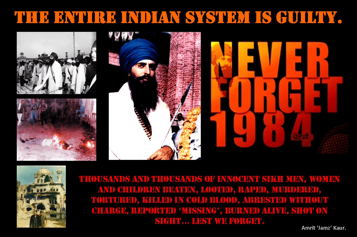 Never Forget 1984 Remember 1984 | Sikh24.com